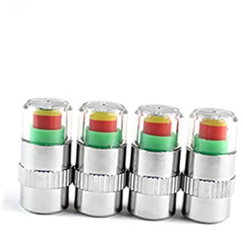 Homoyoyo 4stücke STK Auto Reifendruckkontrollkappe Reifenluftdruckanzeige Sensor Staubkappe Druckanzeige Für Limousine SUV