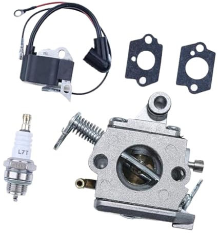 JINFOLI Kit de carburateur, Bobine d'allumage, Bougie d'allumage, for tronçonneuse STIHL 017 018 MS170 MS180 MS 170 180, pièces détachées Bougie d'allumage pour Machines de Jardin