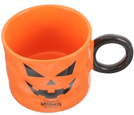 ABOOFAN Halloween-tasse Keramik Mit Kürbis-design Dekorativer Milchbecher Für Zuhause Und Büro Exquisiter Wasserglas Für Kaffee Und Tee