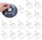 Grevosea 15 Pcs Wall Plate Hangers, Adhesive Picture Hangers Frame Hangers Without Nails Picture Hanging Hooks Plate Holders for Displaying Decorative Plates and Wall Art