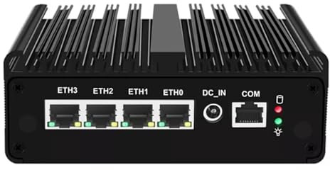 CYMINILMDPC Industrie-PC, lüfterloser Mini-PC, Firewall-Router, 4x2,5G i226-V LAN, lüfterloses Design, VPN-Router, unterstützt pfSense, OPNsense, Industrie-Barebone-Computer