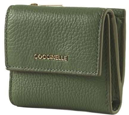 Coccinelle Leder Geldbörse Metallic Soft Wallet Grained Leather Greenery Mint