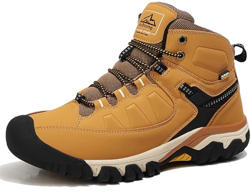 AX BOXING Winterschuhe Herren Gefüttert Winterstiefel Warm Wanderschuhe Draussen Winterboots Rutschfeste Wanderstiefel Schneestiefel Trekkingschuhe Größe 41-46 EU