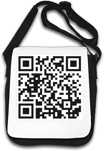 Krab Pizza Song QR Code Umhängetasche weiß