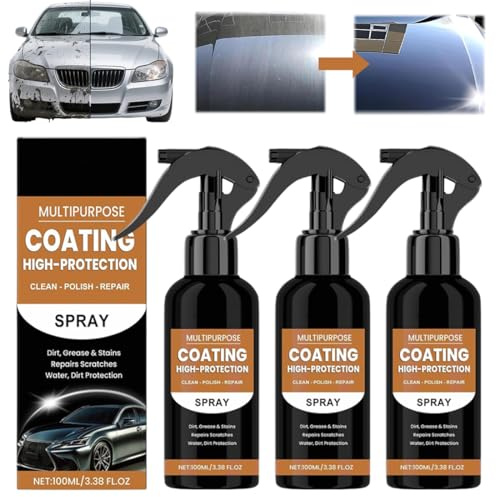 Turbo Shine Nexa,Turbo Shine Nexa Spray (3 Stück), 3-in-1 Auto Politur Set & Kratzerentferner für Lack, Nano-Reparatur- und Schutzbeschichtung für ultimativen Glanz, langanhaltende Nexa Autopflege