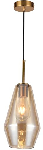 GTV Pendelleuchte LIME Deckenleuchte, AC220-240V, 50/60Hz, 1*E27, IP20, DURCHM. 17 CM, einzeln, gold