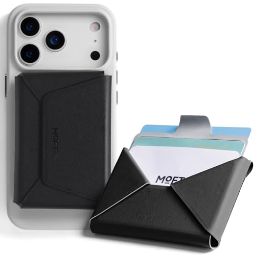 MOFT Magsafe Wallet, Slim Magnetischer Kartenhalter für 8 Karten, Snap Field Wallet mit Pull-to-Access-Design, RFID-Blockierung Movas Veagn Leder Minimalistisches ReisegeldböRse für Damen und Herren