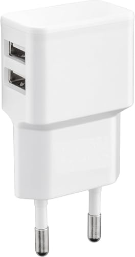 Double Port USB Chargeur avec Prise 5V 2.0A 2 Ports Charger Dual USB | Adaptateur Universelle pour Prise Murale Téléphone Tablette Portable Montre Connectee Batterie Externe Enceinte Bluetooth