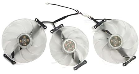SHANGYG 98MM 4PIN T129215BU DC 12V 0,5A RX 7800 XT GPU Fan für Powercolor 16G für Sakura Edition grafische Karte(Blue)