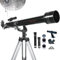 Tasco Novice Refractor 30060800 Teleskop 60 mm x 800 mm, schwarz