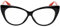 iB-iP Damen Vintage Cateye Kunststoffrahmen Modische Klare Linse Brillen, Größe: Einheitsgröße, Rot