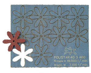 PFERD 661512 Polistar Fächerwerkzeuge, Ausführung PST, 120 Korngröße, 30mm x 1.6mm, 100 Stück