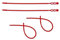 MASHPAPER 1.000er Pack Wiederverwendbare Rote Kabelbinder - 180mm Blitzbinder Rasterschlaufen, Robust & Vielseitig