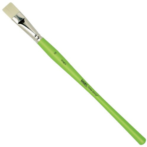 Liquitex 1300210 Free Style Künstler - Pinsel, langlebig und formstabil aus hochwertigen synthetischen Faser für volle Kontrolle beim Farbauftrag -Flachpinsel, kurz - Nr. 10