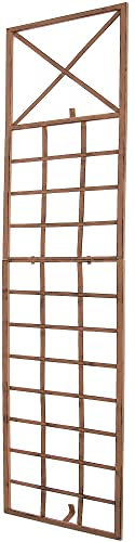 CLP Trigo espaldera metálica para Montaje en Pared I Ayuda para trepar por la Pared I Valla enrejada de Metal Pintado I, Color:Antiguo marrón