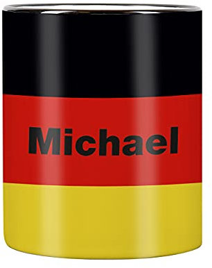 Herz & Heim® Tasse mit Wunschnamen und Flagge - Deutschland -