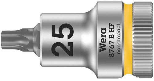 Wera 8767 B HF TORX® Zyklop Bitnuss mit 3/8-Antrieb mit Haltefunktion, TX 25 x 35 mm