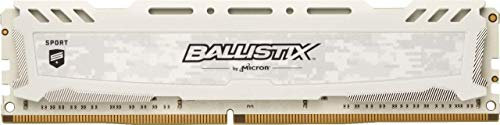 Crucial Ballistix Sport LT BLS8G4D30AESCK 3000 MHz, DDR4, DRAM, Desktop Gaming Memory, 8 GB, CL15 (White)