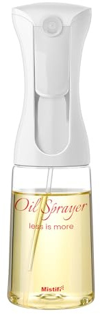 Mistifi Oliver - Pulverizador de aceite para cocinar, botella de spray de 6 onzas, dispensador de aceite recargable sin aerosol, Mister FS600 Less is More