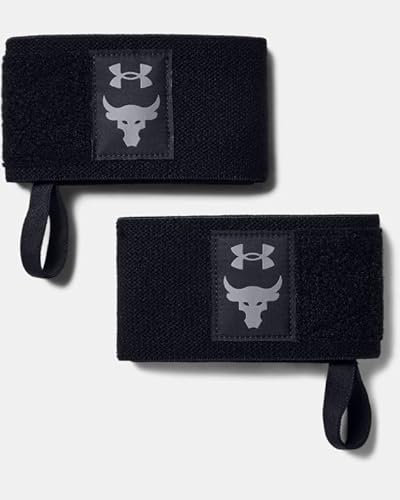 Under Armour - Handgelenkschoner Project Rock - Unisex - Fitnessbegeisterte - Schwarz / Stahl / Mod Grau - Einheitsgröße