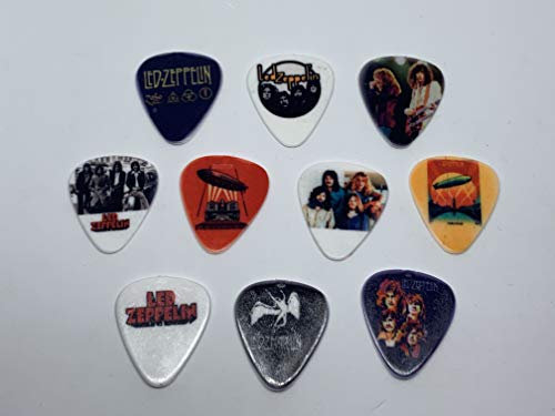 LED ZEPPELIN Gitarrenplektren Set (10 Plektren/10 verschiedene Designs)