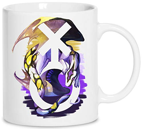 Non-Binary Stolz Drachen - gender Keramik Weiß Tassen Kaffeebecher Cup Mug