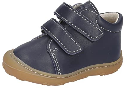 RICOSTA Unisex Stiefel CHRISY, Baby und Kleinkinder Lauflernschuhe, Weite: Mittel, lose Einlage, klettstiefel, booties, leder, nautic (180), 21 EU