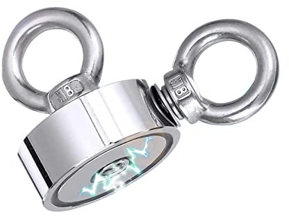 BASS POLSKA Neodym-Magnetsatz Segelleine Handschuhe Breite Verwendung Werkzeugspannung Reinigung Abscheidung der Metallpartikeln Schnurlänge 20 m Tragfähigkeit 190 kg Gewicht 1,25 kg