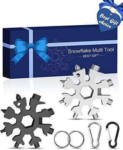 ZWZIOO Gifts For Men 2 Packs 18 In 1 Snowflake Multitool Valentines Birthday Gifts For Husband Dad Father Cool Gadgets For Men Women Who Have Everything