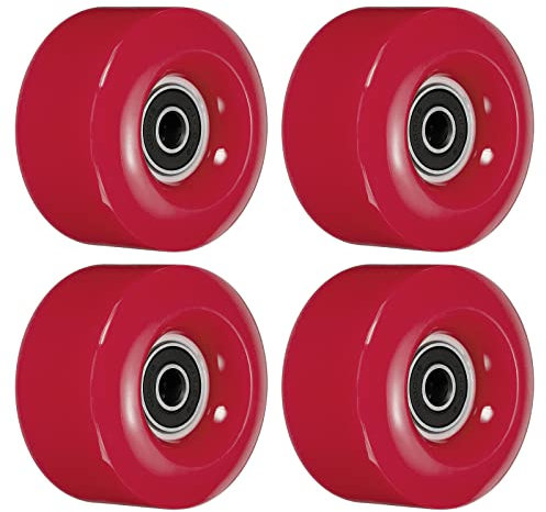 PATIKIL 4Pack Rollschuh mit Lager 32x58mm 82A für Doppelreihe Innen Draußen Rot