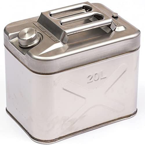 UIBAO Bidón para Gasolina Bidón De Combustible Garrafa De Gasolina Y Diésel En Metal Ideal para Viajes Largos,20L