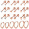 Morfetto 12 Paar Winzige Ohrstecker Ohrreifen Edelstahl Ohrringsets für Mehrere Piercings Flache Rückseite Ohrringe Knorpel Kleine Creolen Rose Gold