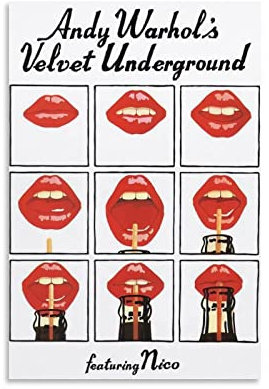 TSALF Bild Auf Leinwand Kein Rahmen Andy Warhols Velvet Underground Retro Dekoratives Gemälde für Home Schlafzimmer Wohnzimmer 50x70cm