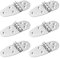 TSSS 6 PCS T-Strap Heavy Shed Hinge Folding Flip Top Hinge, Metal Edge Backflap Cabinet Butt Hinges