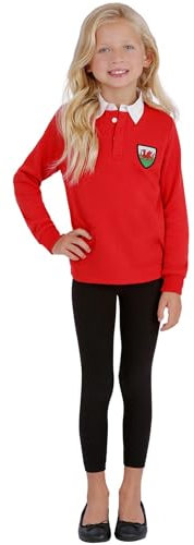 Smiffys Walisisches Rugby-Shirt für Kinder