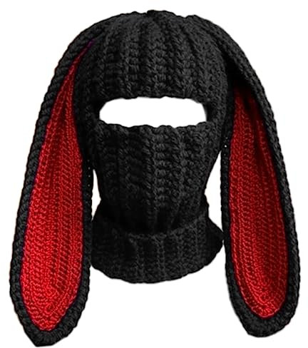 Halloween Sturmhaube Lange Hasenohren Hut Lustige Beanie Mütze Kaninchenohren Sturmhaube Skullies Beanie Lange Ohr Hut Bunny Hut
