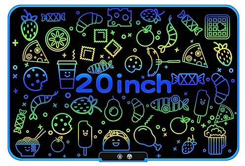 surekuo Malen Tablet Kinder, 20 Zoll Wiederaufladbare Batterie Farbbildschirm Doodle Board, Löschbar Büro Handschrift Tablet (Blau)