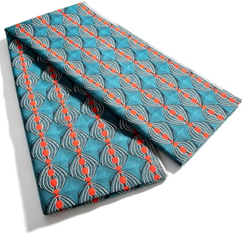 Afrikanischer Stoff, Fat Quarters Ankara Wachsdruck, gewachster Leinenstoff, Bastelbedarf für DIY-Projekte (Nr. 4)