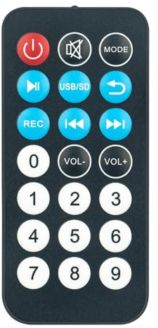 VINABTY New Remote Control Replacement fit for QTX QX15PA QX12PA Plus Bluetooth Portable PA Speaker System Remote Controller