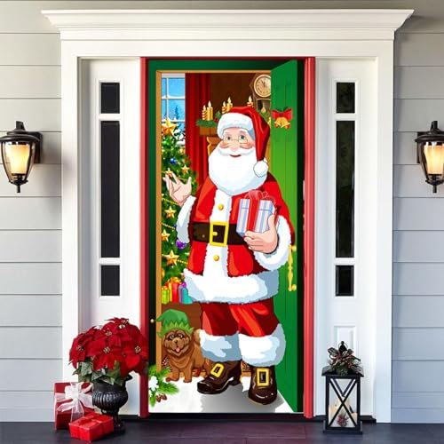 FCSNJH 185 x 90 Weihnachtsdeko, Weihnachtsdeko Aussen, Weihnachtsdeko Amerikanisch, Weihnachten Dekoration, Weihnachtsdeko Sale, Weihnachtsdeko Tür, Weihnachtsdeko Innen, Weihnachten Sale