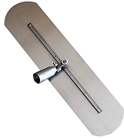 Concrete Curb Trowel - Durable Stainless Steel, Shaped Design | Efficient Cement Mixer, Leveler & Pavement Tool | Robust, Extendable Handle for Easy Mounting | Pulp Extraction Enabled