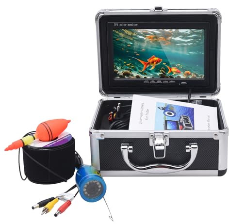 KAOLALI Kamera für Unterwasserangeln, 7 Zoll (17,8 cm), LCD-Display, HD, 1080P, Unterwasserkamera, Angeln, wasserdicht, für Fischerei auf EIS im See und Boot, Kabel 30 m