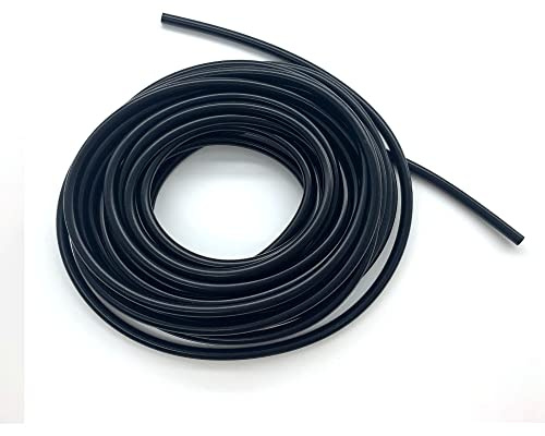 Tuyau flexible en silicone pour air comprimé, tuyau flexible en caoutchouc, pour air comprimé, pour huile, noir (3 x 7 mm, 10 m)