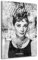 Kunstgestalten24 Aludibond Bild Audrey Hepburn Tiffany Black & White Wandbild Kunstdruck