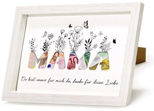 Geldgeschenk Bilderrahmen Mama, Geldgeschenke Geburtstag, Geld Geschenkverpackung, Geldgeschenk für Frauen, Muttertagsgeschenk für Mama Geburtstagsgeschenk Mutter Geschenke für Mutter Schwiegermutter