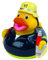 A - Feuerwehr - Berufsente - Quietscheente - Badeente - ca. 8 cm gross
