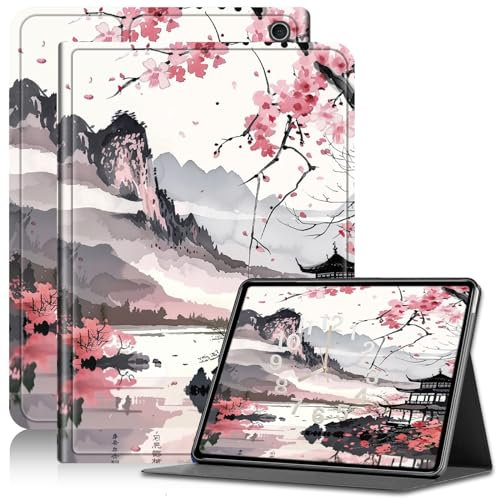 Case for Kindle Fire HD 10/10 Plus (13th/11th 2023/2021 Release), Adjustable Stand Kindle Fire HD 10 Tablet Case 11th Generation, with Auto Sleep/Wake Kindle Fire Case 10.1, Chinese Mountains