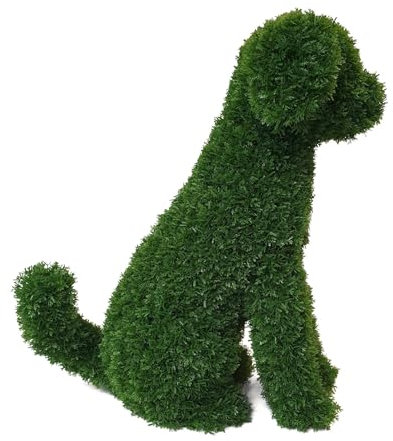 Premium Topiary Dog Garden Decoration Artificial Cedar Leaf Large 60cm (2ft) Tall Indoor/Outdoor Décor Lawn Art Home Office Events Wedding