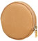 iSpchen Portefeuille Porte-Monnaie Rond Sac à Monnaie Sac à Monnaie avec Poche à Monnaie zippée Étui à clés pour Cadeaux Amis Anniversaire Marron Clair