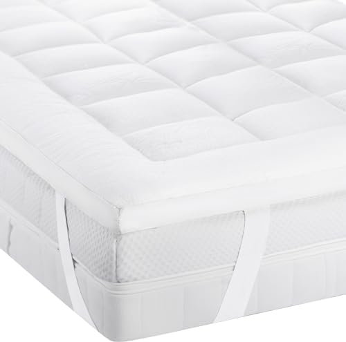 Surmatelas en Bambou Niagara 140 x 190 cm, Respirant, rafraîchissant sur Matelas 2 Personnes 140x190 avec Poches Profondes pour Matelas 20-50 cm